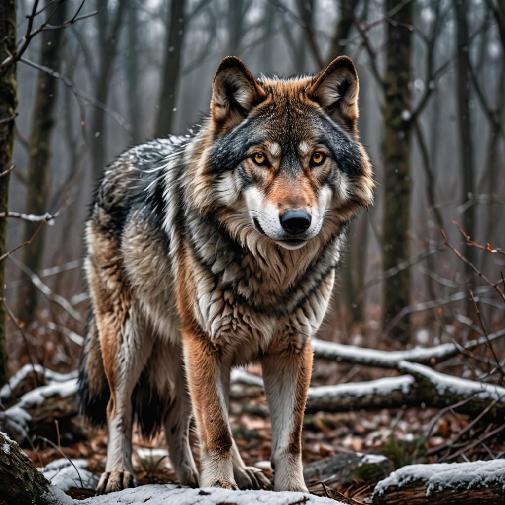 Hyperrealistic Image of a Cute Wolf