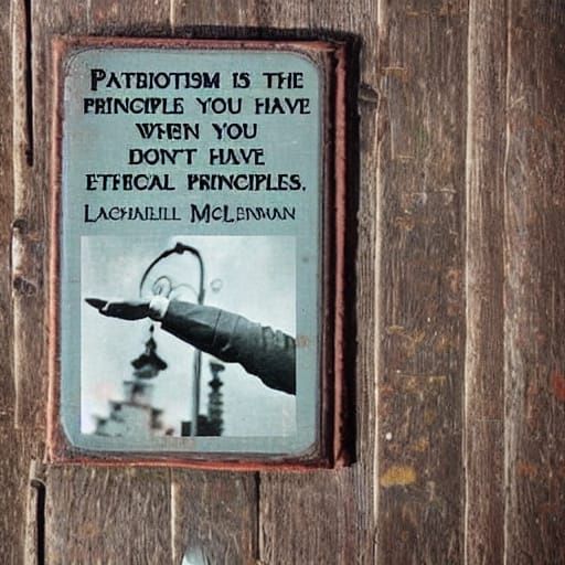 PATRIOTISM IS EXTREMIST CONFORMITY