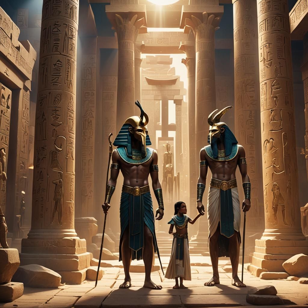 Thoth and Bentheseicyme in Ancient Egyptian Temple