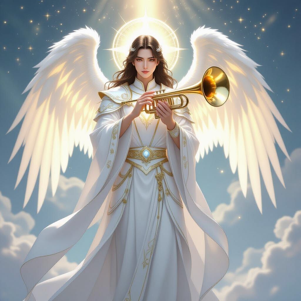 Archangel Gabriel in Manwha Art Style