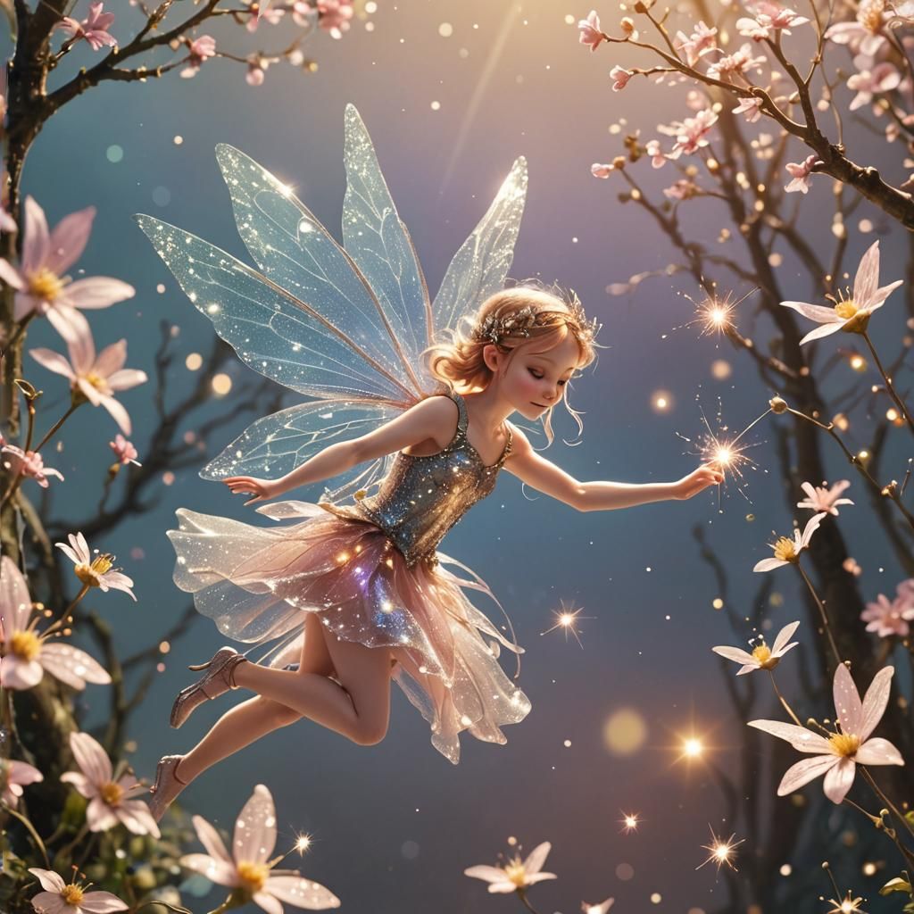 Sparkling Fairy in Flight