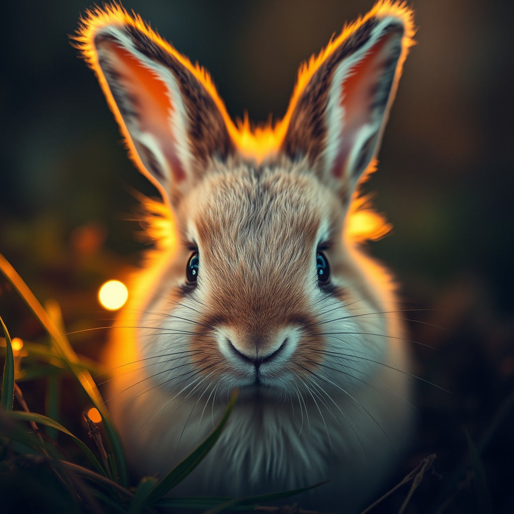 Adorable Fluffy Rabbit in a Hyperrealistic Style