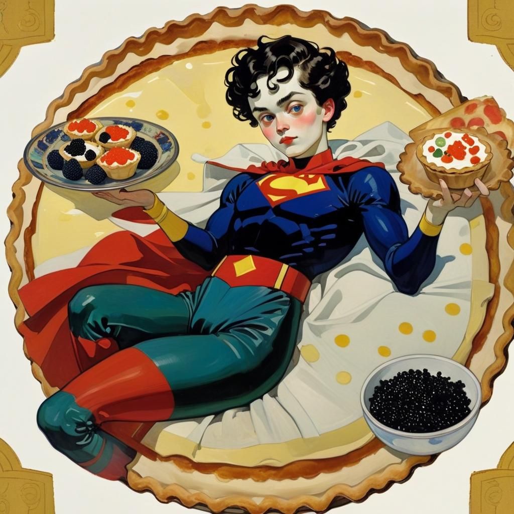 Superhero on Vacation: Classical Portrait