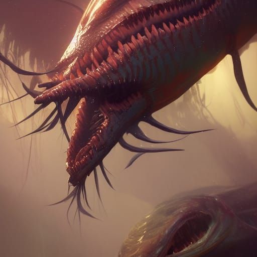 Fearsome Fish Creature Concept Art