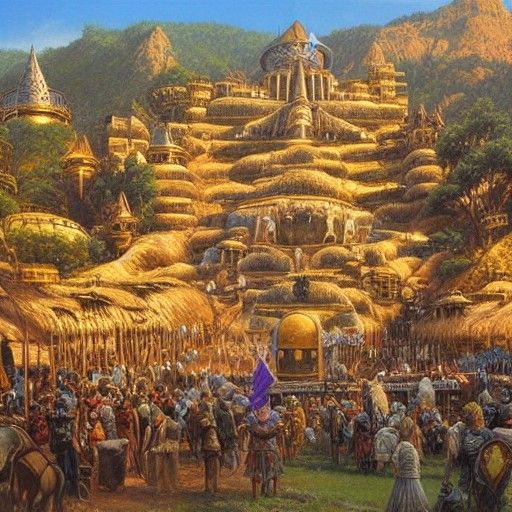 Shambala: An Oil Painting of the Mystical Kingdom