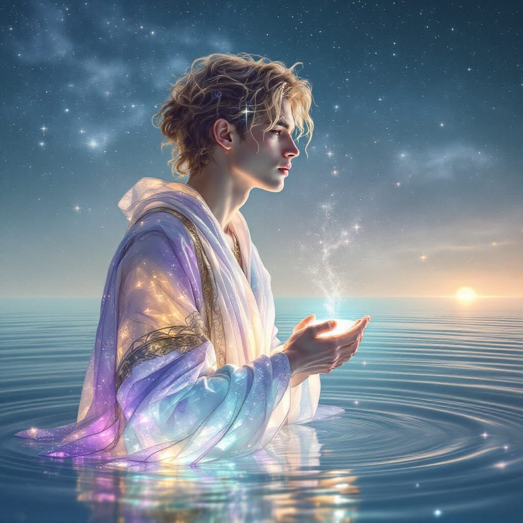 He waded through the waters of absolution as memories cascad...