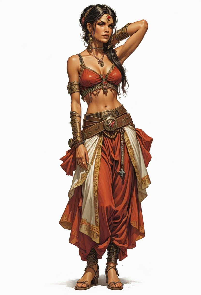 Sci-Fi Gypsy Lady in Boris Vallejo Style