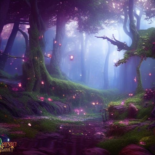 Magical Fantasy Forest Concept Art in 8K