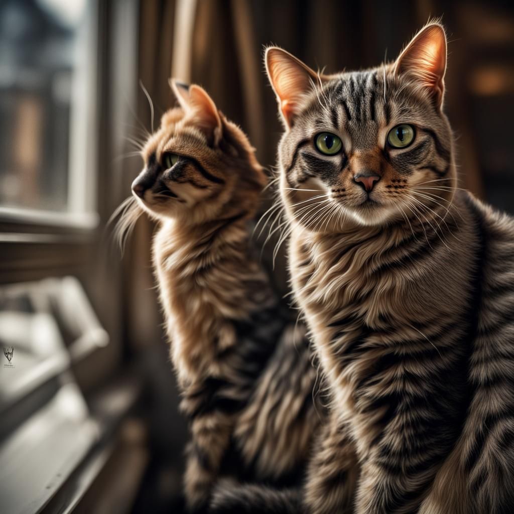 Hyperrealistic Cat Portrait in High Definition