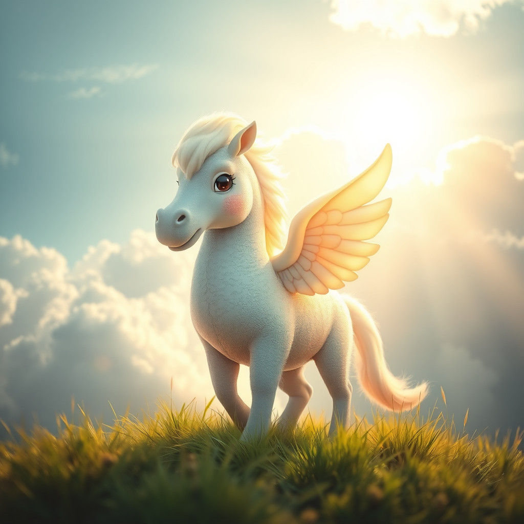 Cute Hippogriff in Divine Sunshine