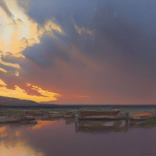 Abstract Figure in Oil Painting Style