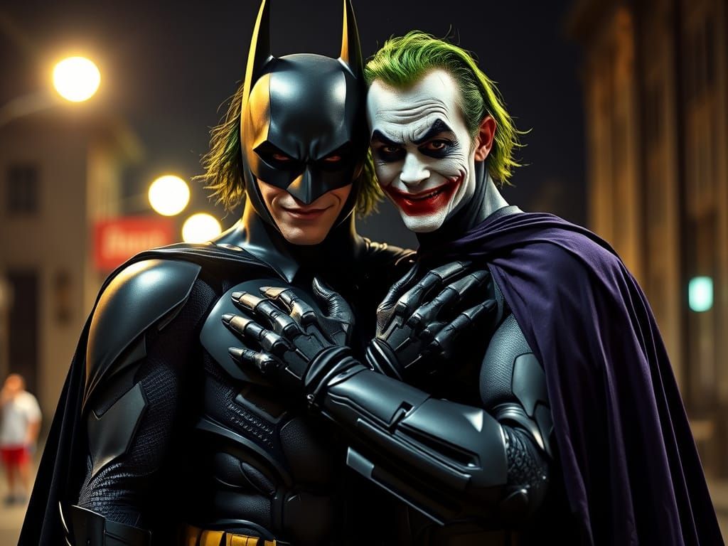 Batman and Joker Embrace: An Impossible Photo