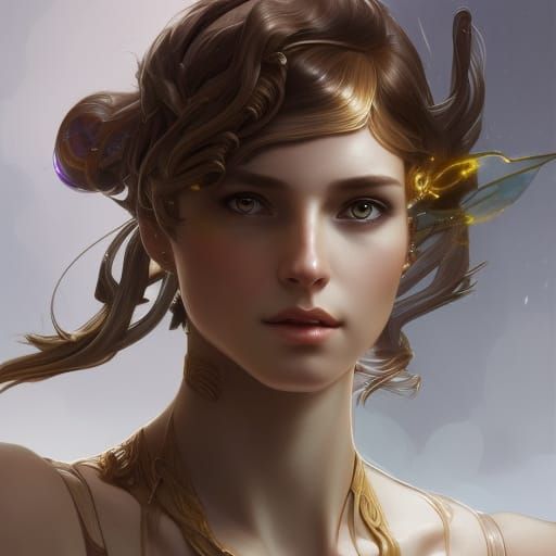 Detailed Portrait of Artemis in Digital Art Style