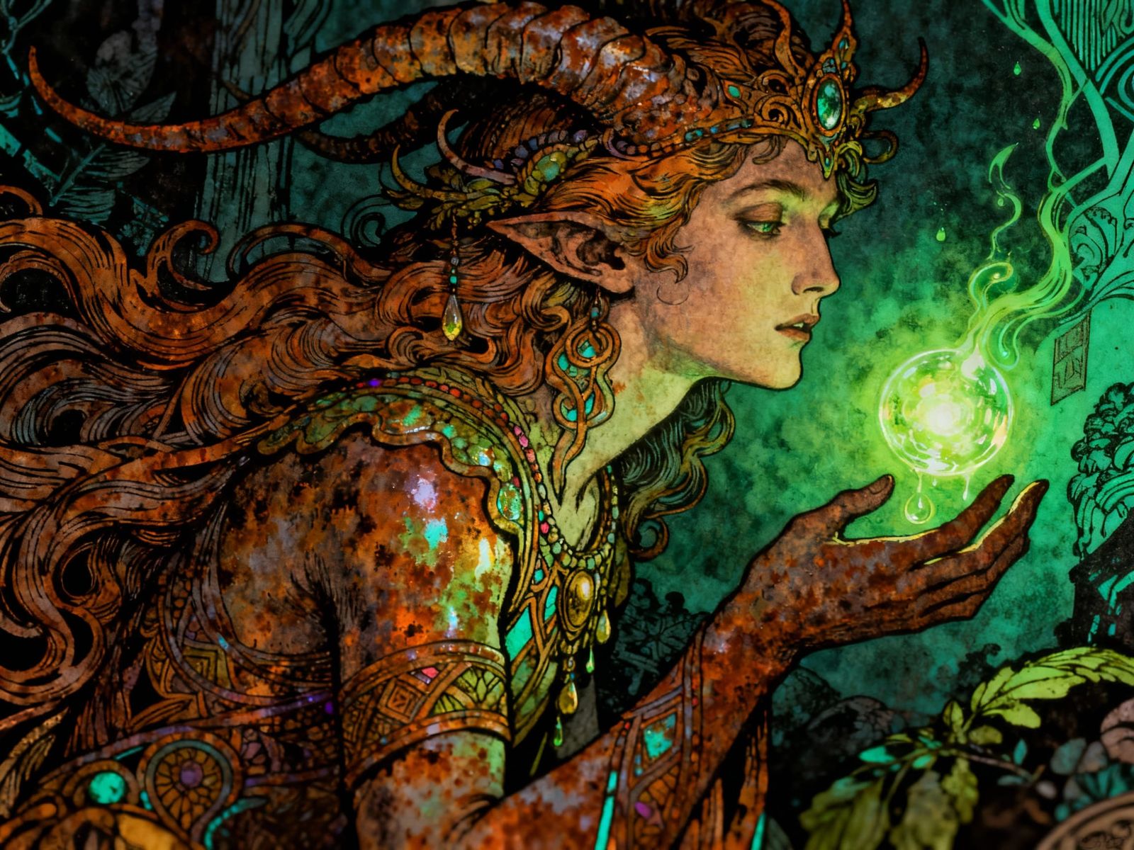 Magical Realism Masterpiece in Tetradic Colors