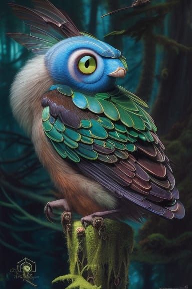 Monster Bird Guardian in Fantasy Fae Realm