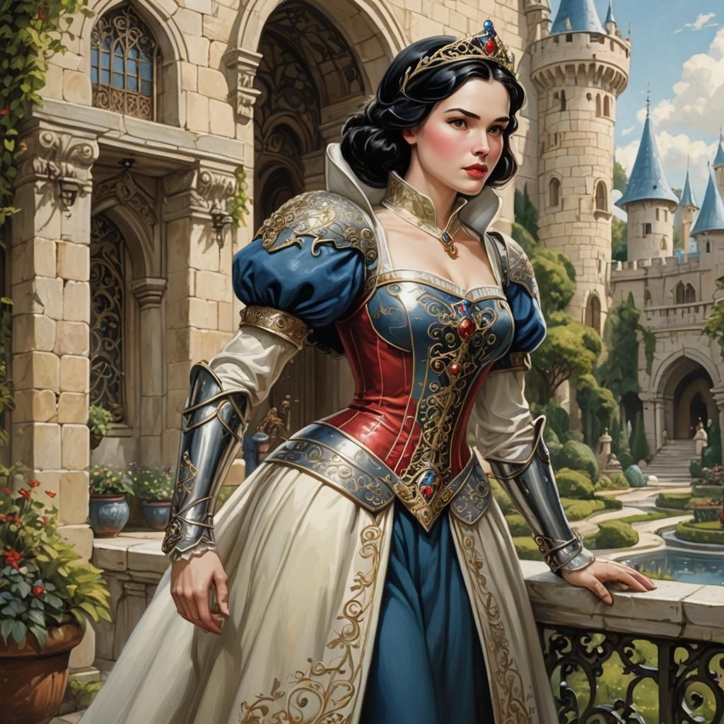 Snow White as Palace Guard, Fantasy Art