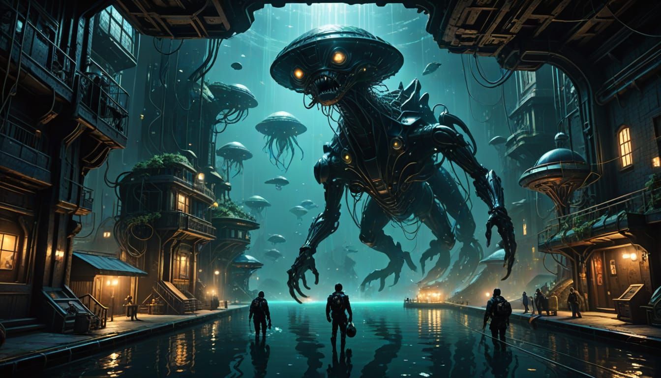 Men in Black Explore Underwater Alien City