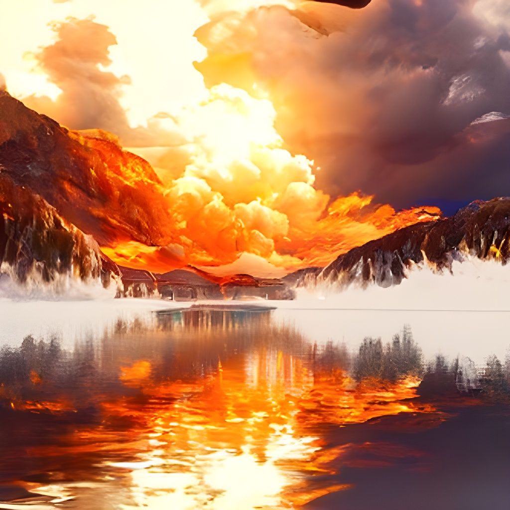 Majestic Mountains Reflecting in Scenic Lake