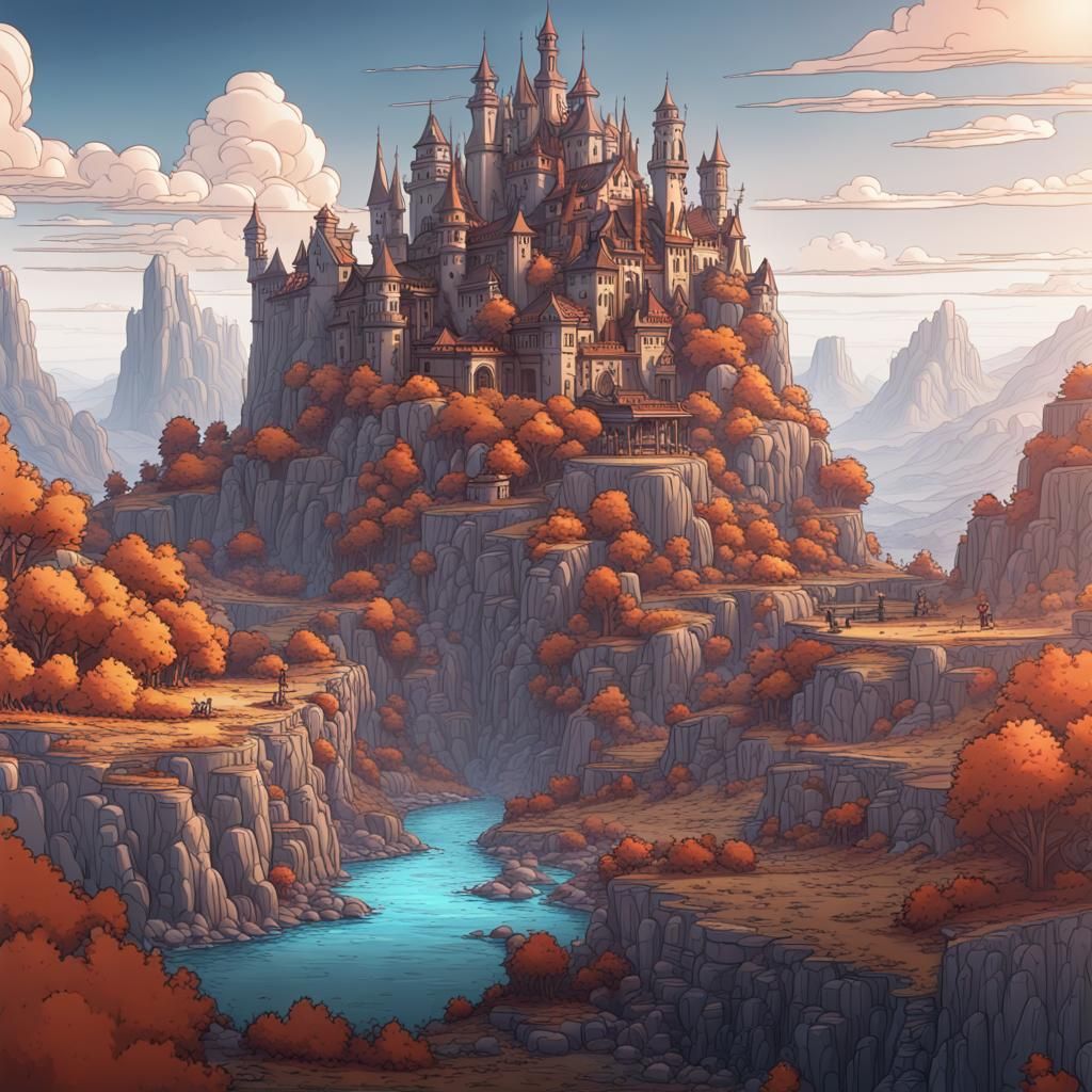 Fantasy Landscape Drawing