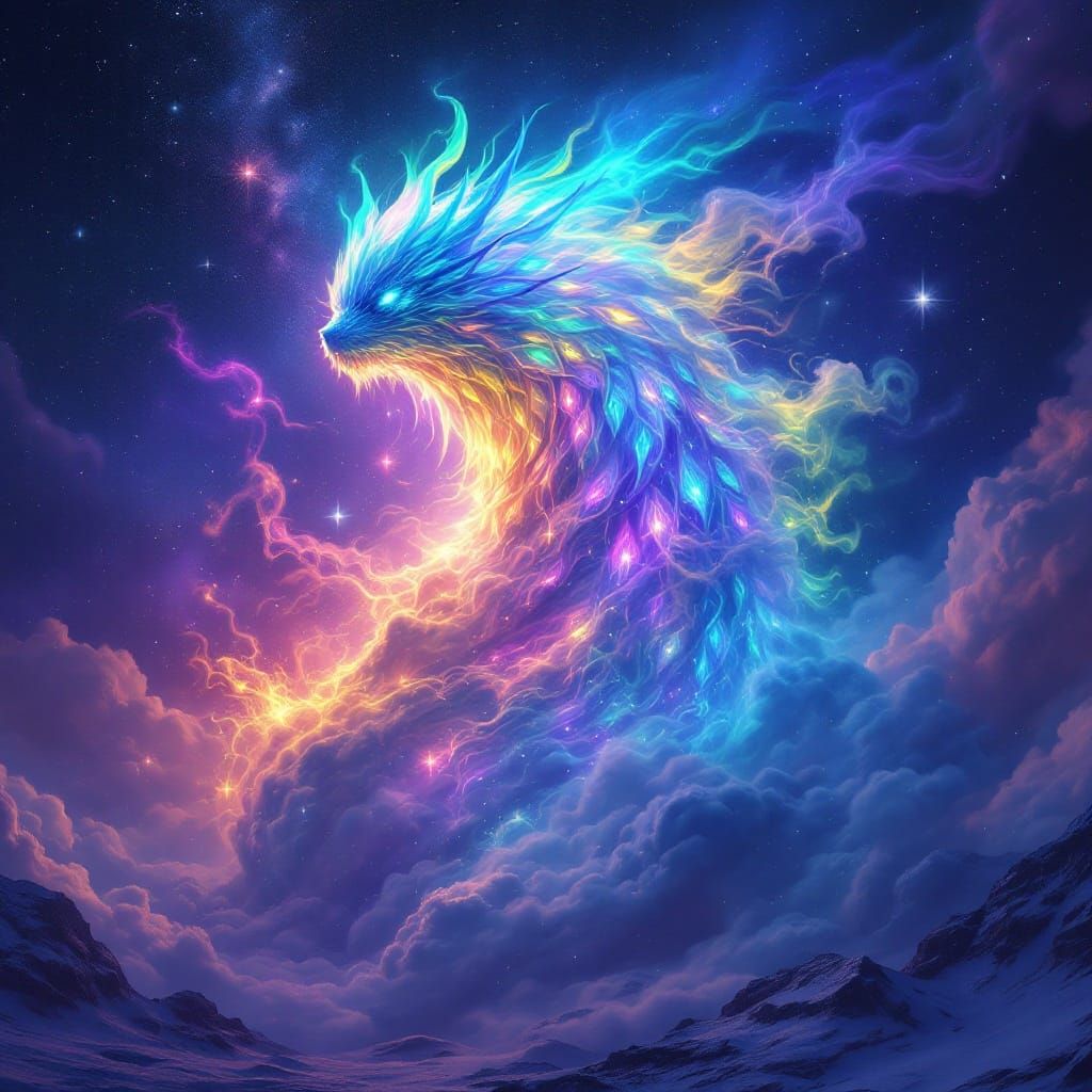 Cosmic Astro Creature Radiating Full-Spectrum Energy