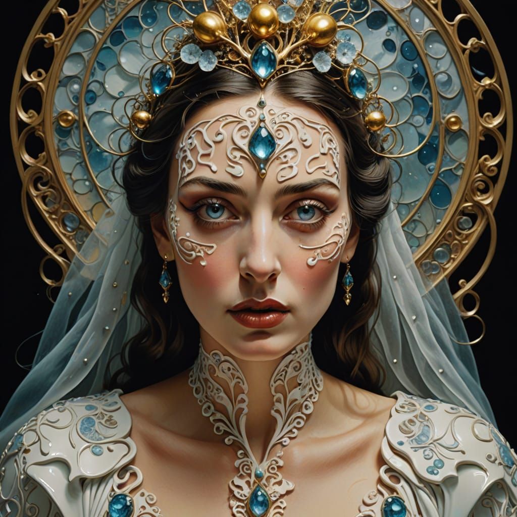 Ethereal Romanian Beauty Emerges from Art Nouveau Porcelain