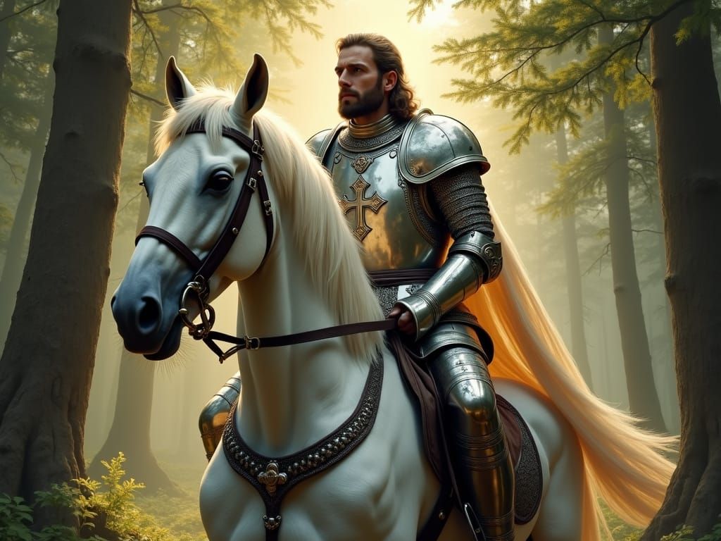 Percival on his quest for the Holy Grail