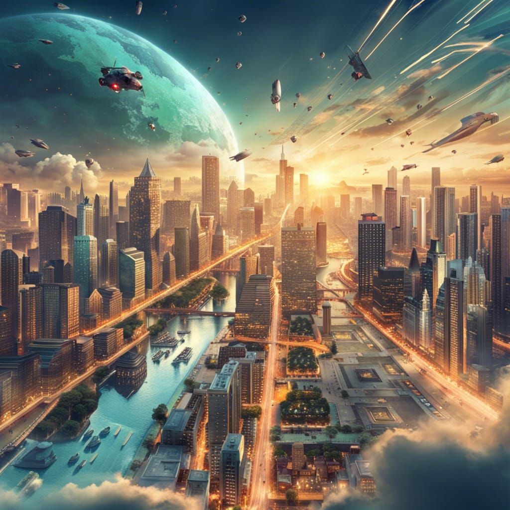 Futuristic Cityscape: A Modern Metropolis