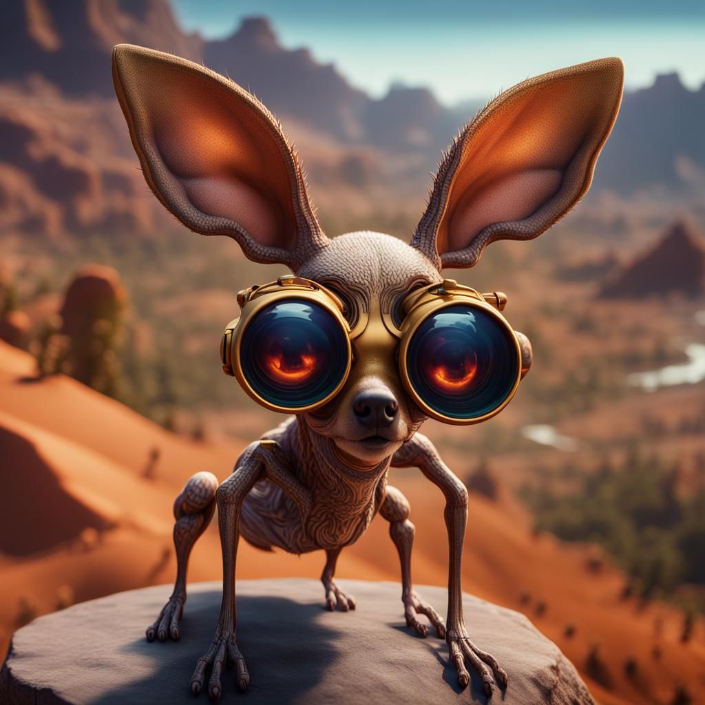 Bug's-Eye View of Chihuahua: Detailed Matte Painting