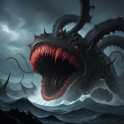 Colossal Abyssal Kraken Emerges from the Deep
