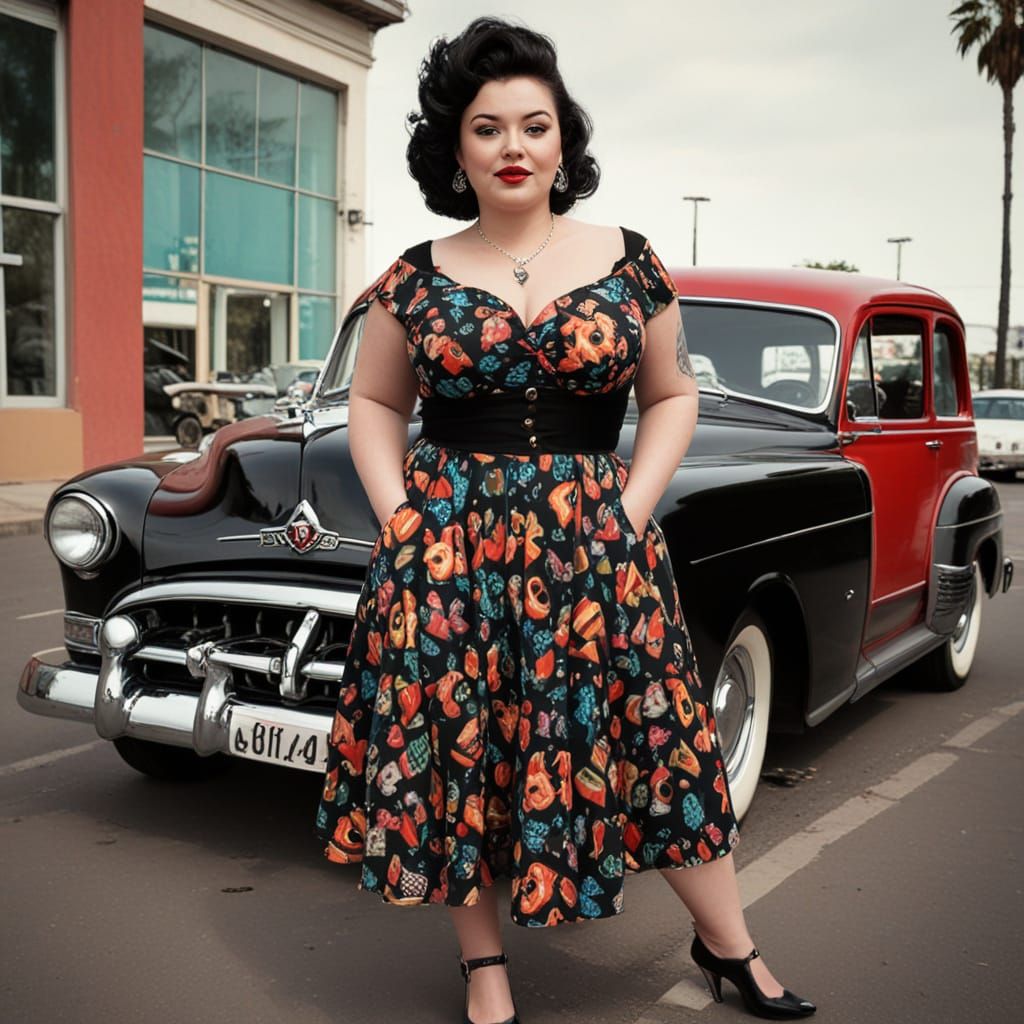 Rockabilly Latina or Woman from the 1950's