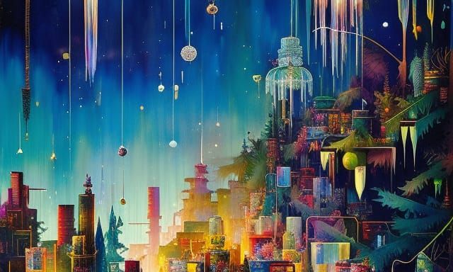 Riviera Christmas: Hyperdetailed Shattered Glass Isometric V...