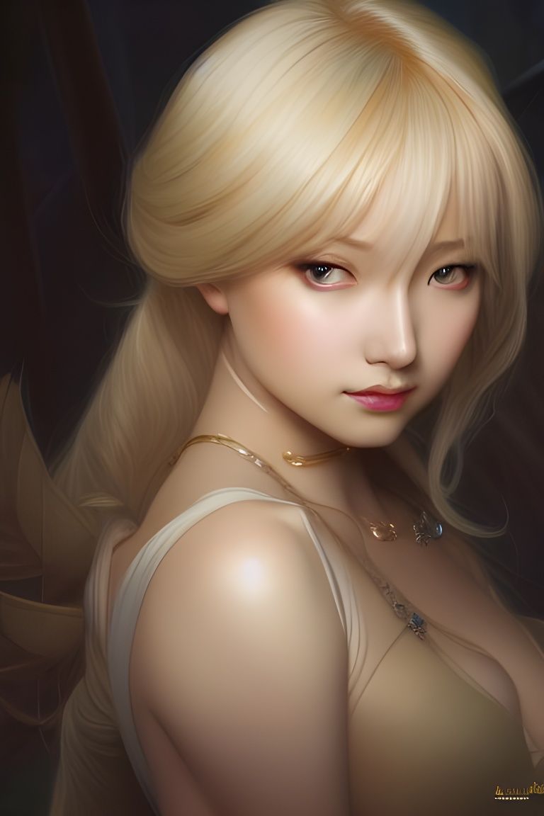 Elegant Portrait of Sena Kashiwazaki in Fantasy Style
