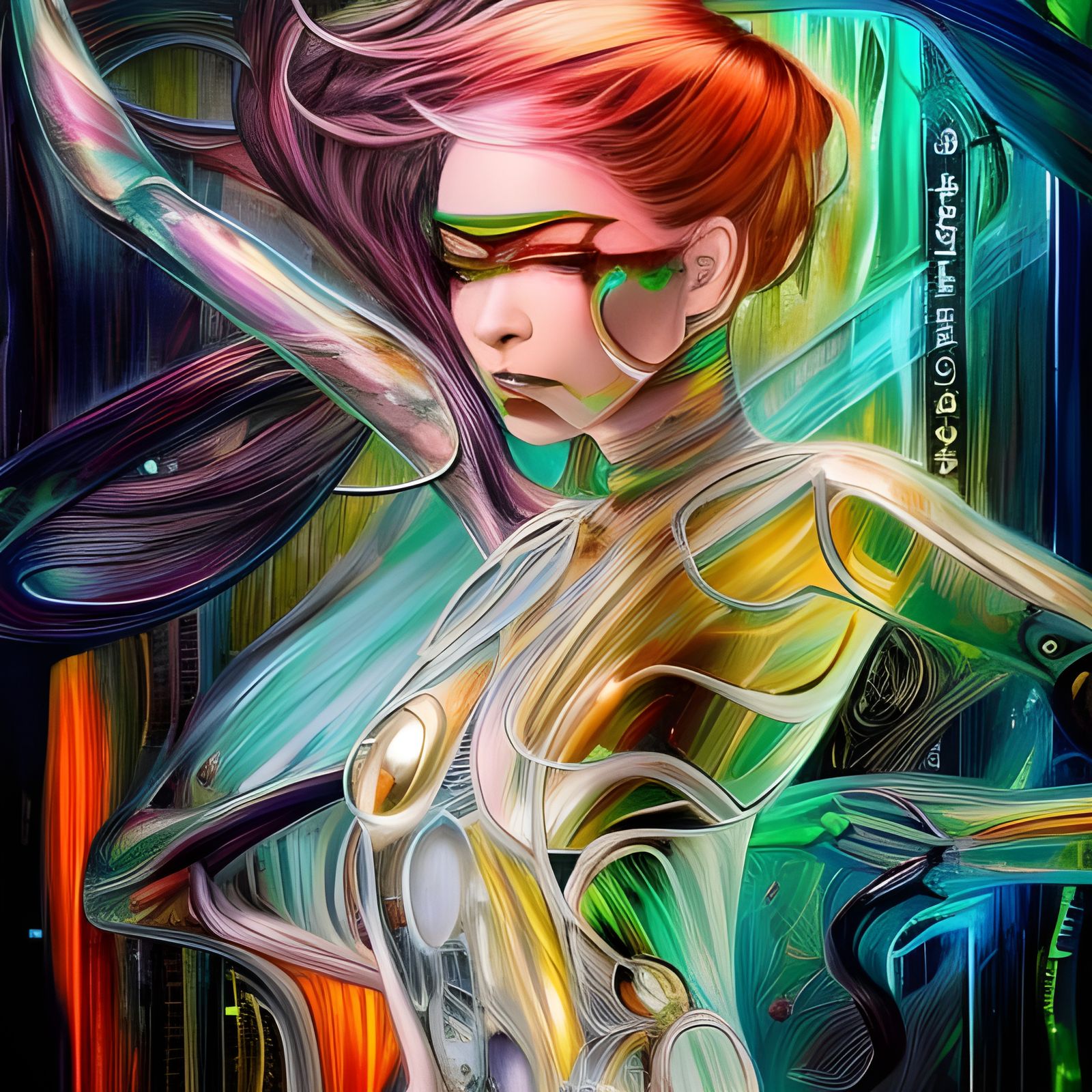 Sci-Fi Android Superhero Digital Painting