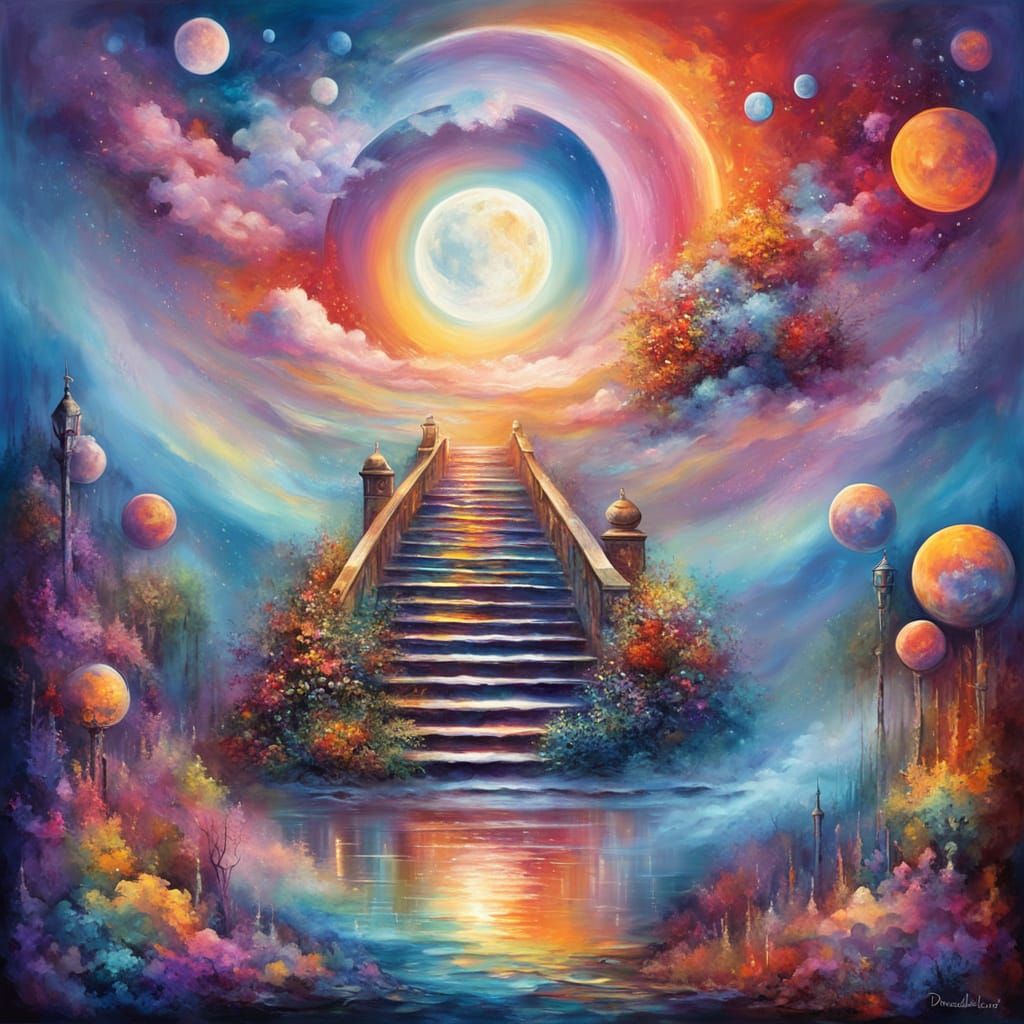 Surreal Stairway to the Cosmic Realm