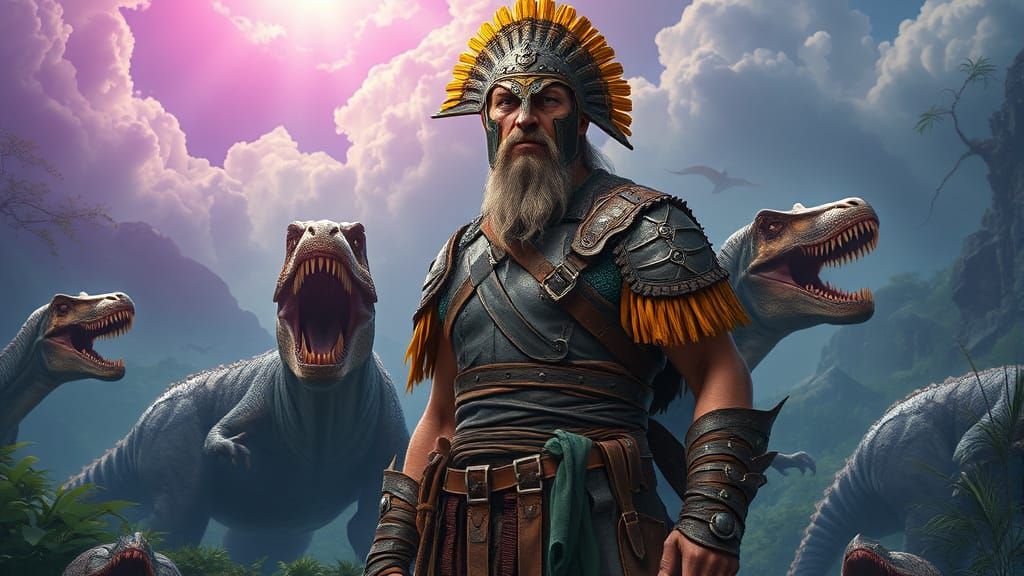 Jurassic Isle Chief in Graffiti Art Style