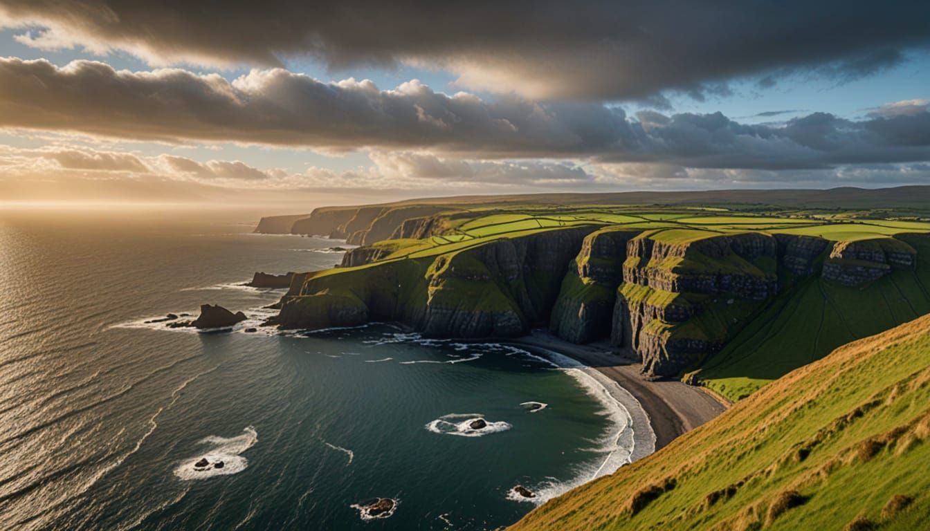 Ethereal Irish Countryside at Golden Hour