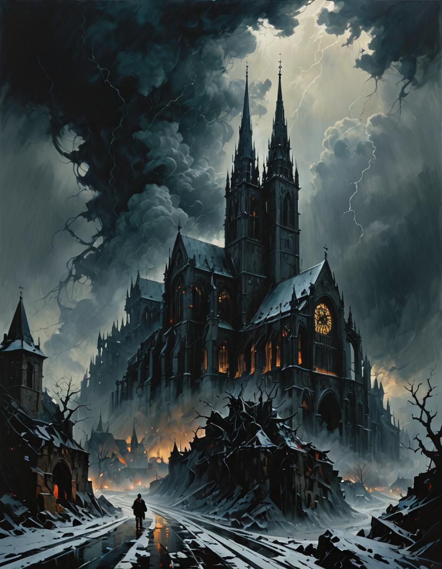 Gothic Cathedral in Dystopian Transylvania