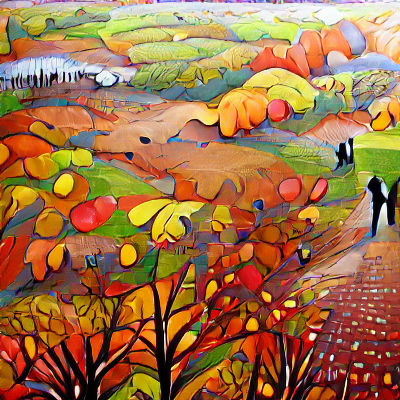 Autumnal Scene Generated by AI