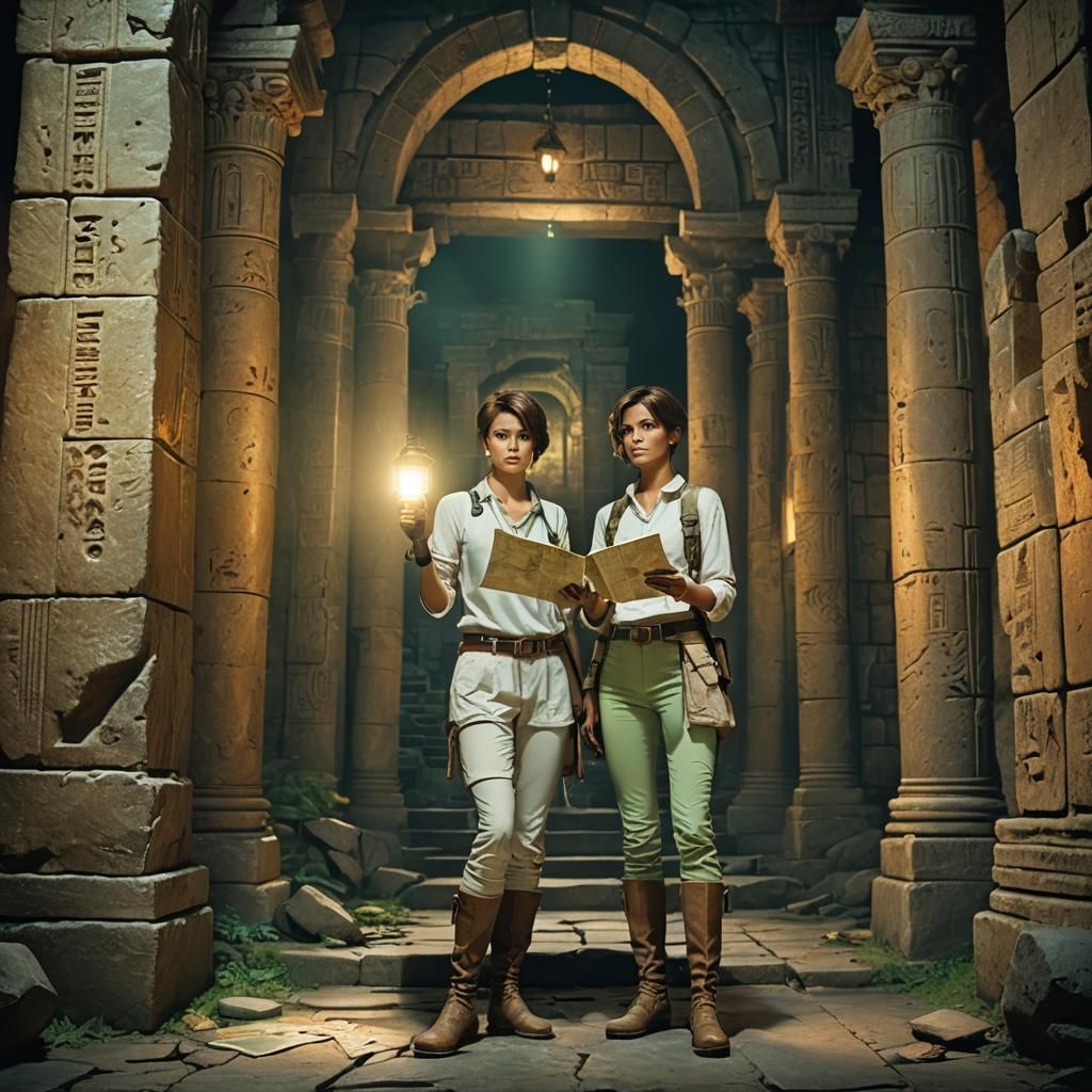 Ethereal Treasure Hunter in Ancient Temple