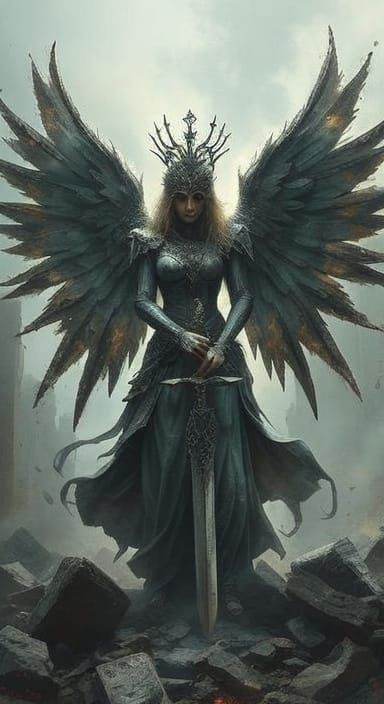 Guardian of Ruins: A Dark Fantasy Art Piece