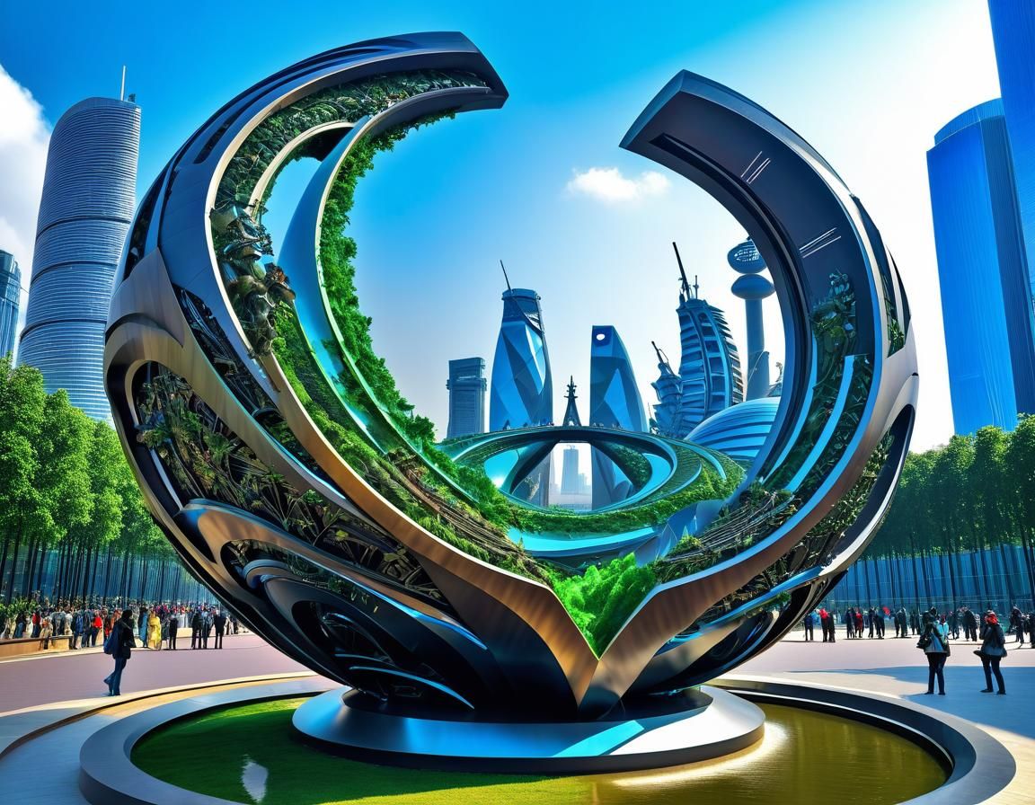 Tribute Sculpture: Humanity's Victory Over Pollution