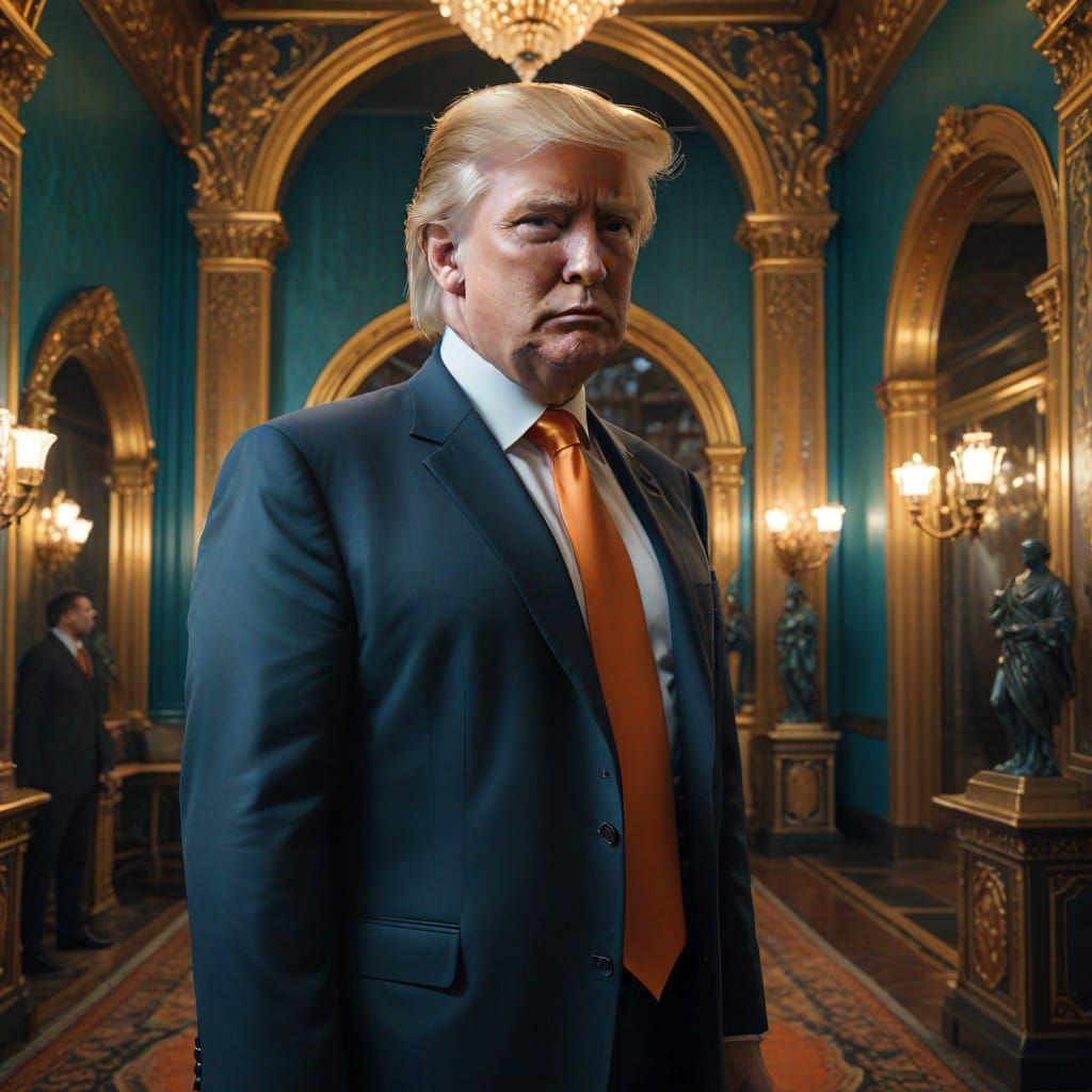 Luxurious Trump in Elegant Mullet