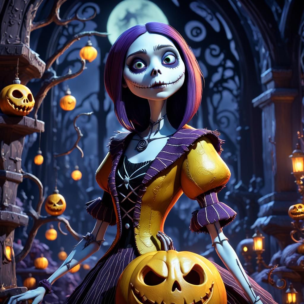 Sally from Nightmare Before Christmas: 8K Dark Fantasy