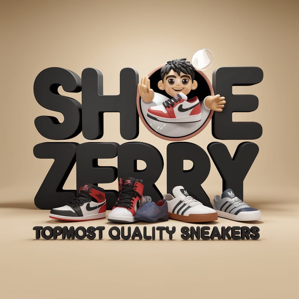 Shoe Zerry 3D Sneaker Brand Logo Render