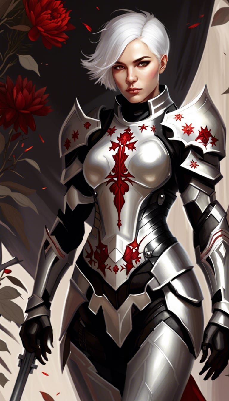 Woman in Combat Armor, Hyperdetailed Digital Art