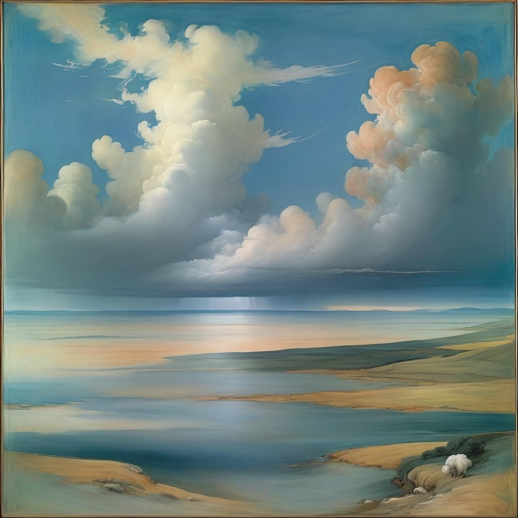 Wind Sweeping Clouds: Renaissance Meets Abstract