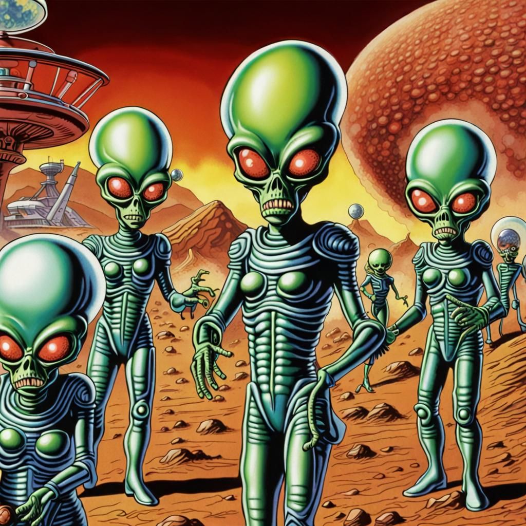 Martian Invasion: Aliens Vaporizing Humans on Earth