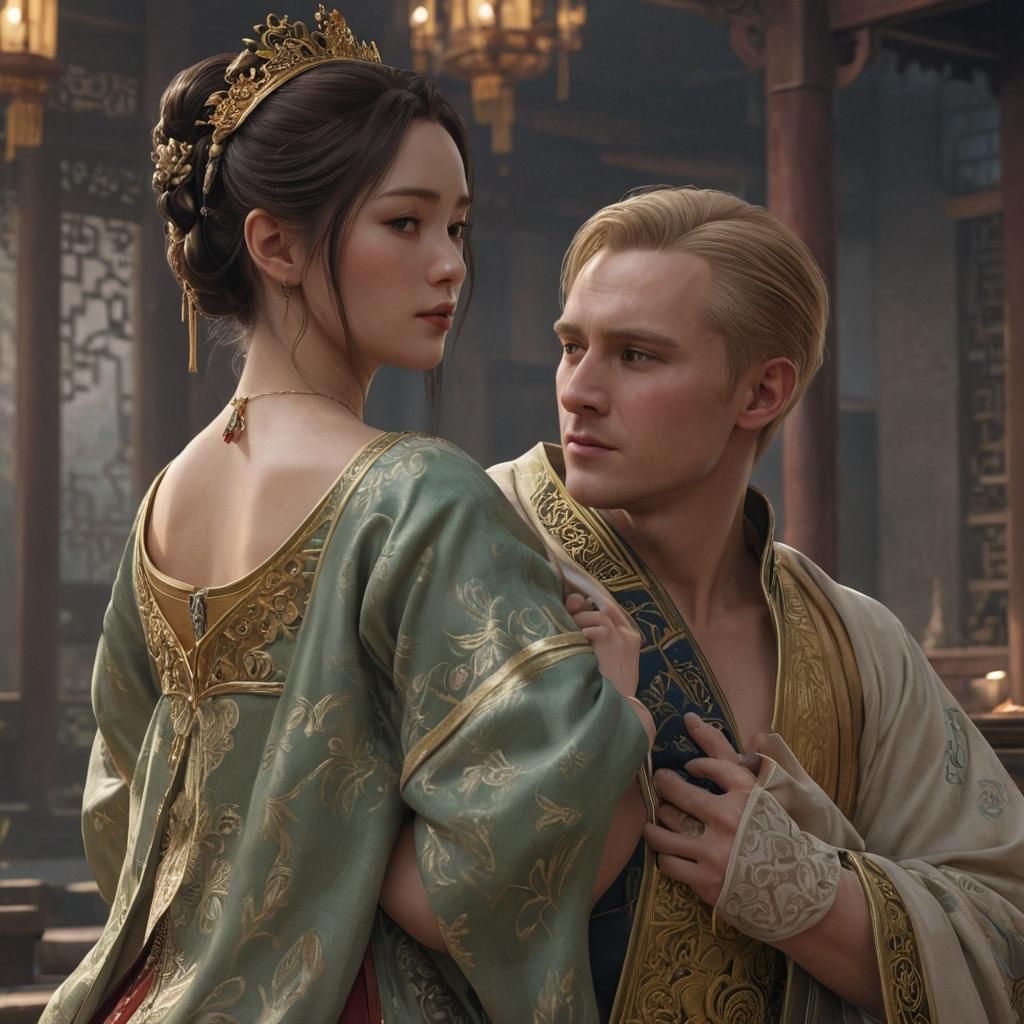 Emperor Draco with an OC concubine