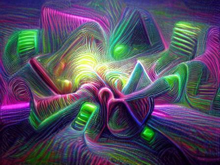Abstract Neon Dreamscape in 3D
