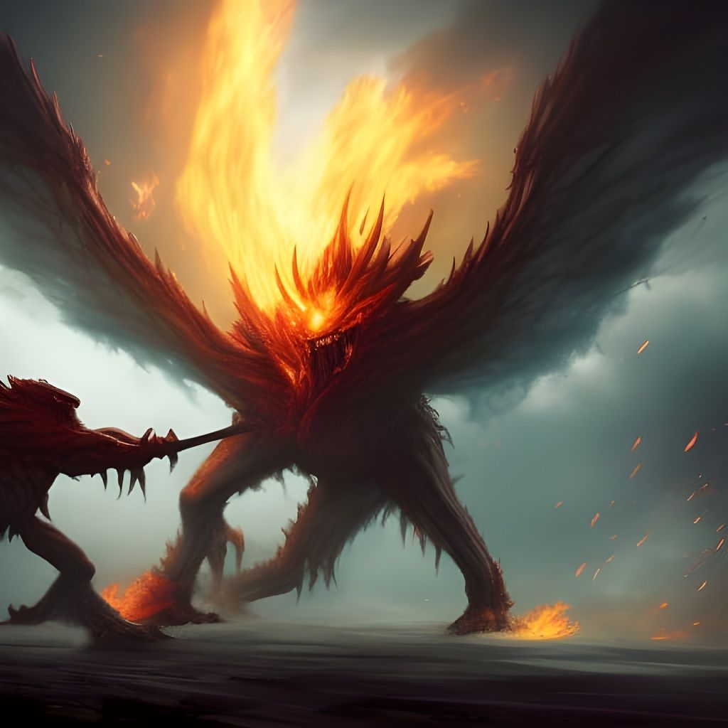 Epic Battle: Fire Monster vs Wind Monster